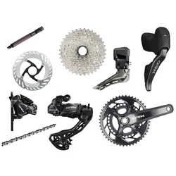 SHIMANO GRX Di2 825 Komplettgruppe 2x12 | Kurbel 170 mm Kassette 11-34
