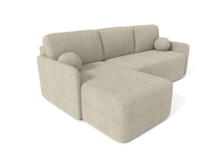 Sepro Meble Ecksofa Beige Blumen Boucle Universal, 212x142 cm, Wohnzimmer, Sofas & Couches, Wohnlandschaften, Ecksofas