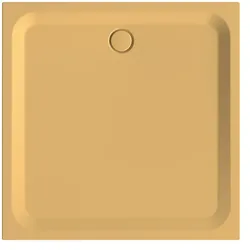 Bette quadrat Duschwanne „BetteUltra“ 1300 × 1300 mm ohne Oberflächenbeschichtung, ohne Oberflächenveredelung, ohne Wannenträger, in Curry