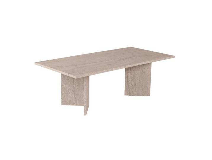 CALICOSY - Table basse avec plateau rectangulaire L120 cm - SABIN - Travertin