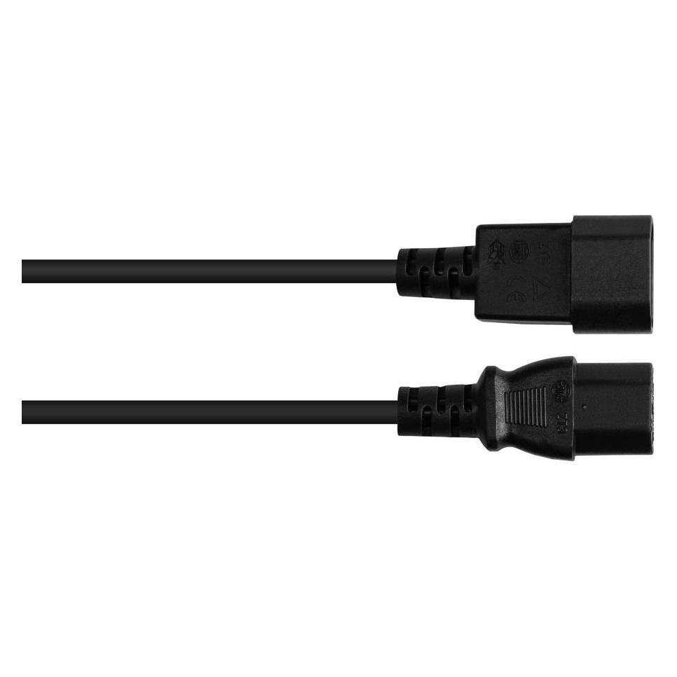 Good Connections Alcasa P1430-S007 Stromkabel Schwarz 0,75 m C14-Koppler C13-Koppler (0.75 m) (P1430-S007)