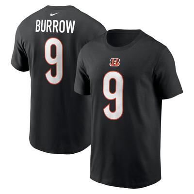 T-Shirt NIKE "Nike Shirt Cincinnati Bengals Nike Burrow 9", Damen, Gr. S, schwarz, 100% Baumwolle, Shirts T-Shirt