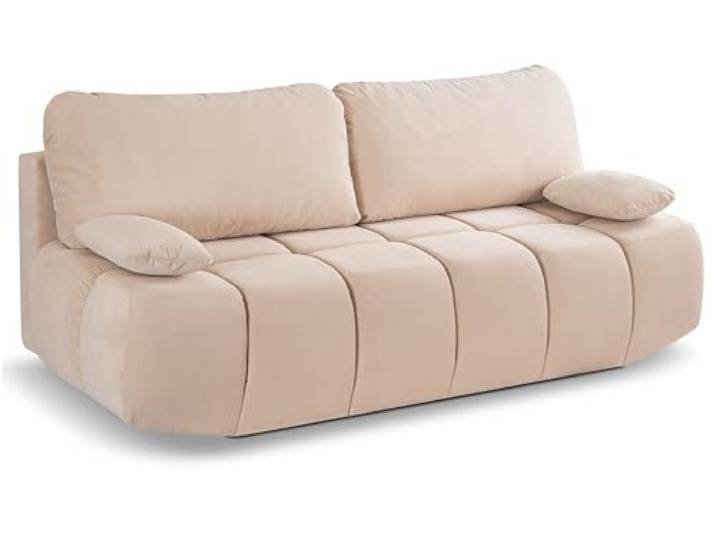 xonox.home Schlafsofa 2 Sitzer Lauder Schlafcouch Bettsofa Klappsofa Couch Cord beige B/H/T: 207x93x105cm