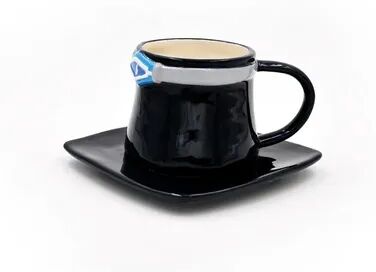 Uplifted Trends One Piece Hat Shaped Ceramic Mug With Saucer For Anime Fans sabo