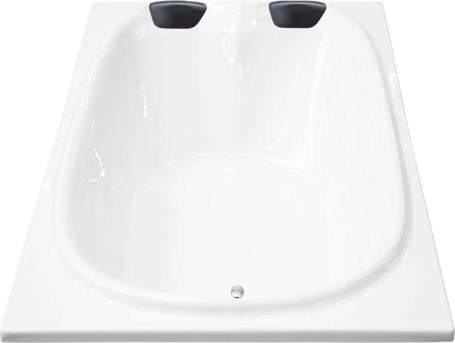 Basera Podest-Badewanne XXL Cado 202 x 127 cm mit LED-Ambiente und Kopfstützen