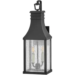 Elstead Lighting Beacon Hill Außenwandleuchte mittel 2-flammig E14 in Museum Black