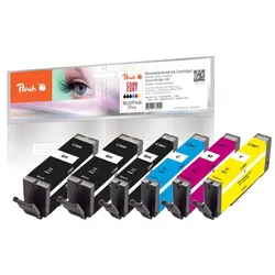 Peach PI100-357 Druckerpatrone 6 Stück(e) Kompatibel Standardertrag Schwarz, Cyan, Magenta, Gelb