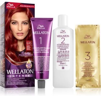 Wella ton Intense cor para cabelo permanente com óleo de argan tom 6/45 Red Passion 1 un.. ton Intense