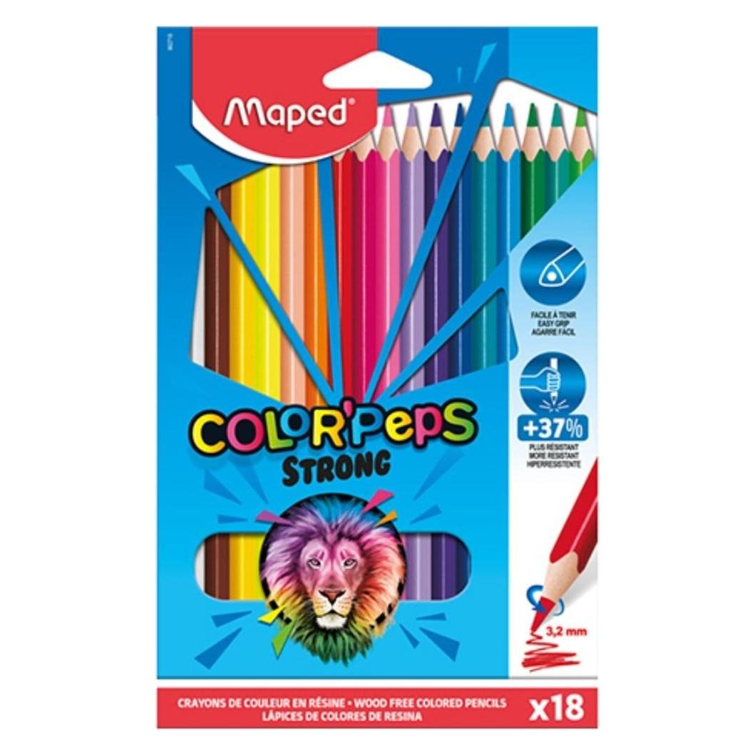 Maped Dreikant-Buntstift COLOR'PEPS STRONG, 18er Kartonetui (18x) (862718)