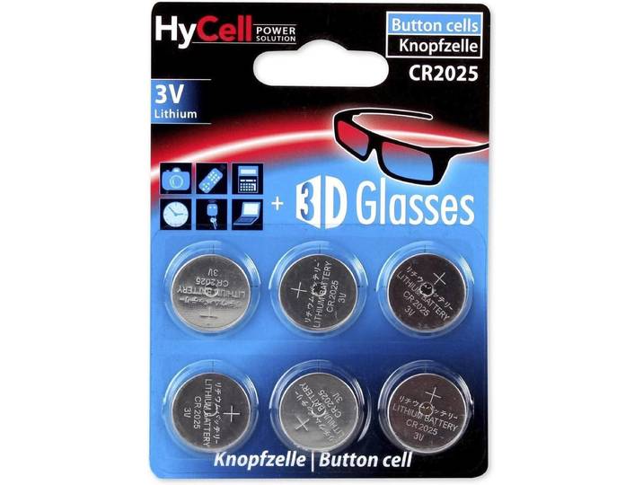 Ansmann Lithiumknoopcellen CR 2025 6 stuks