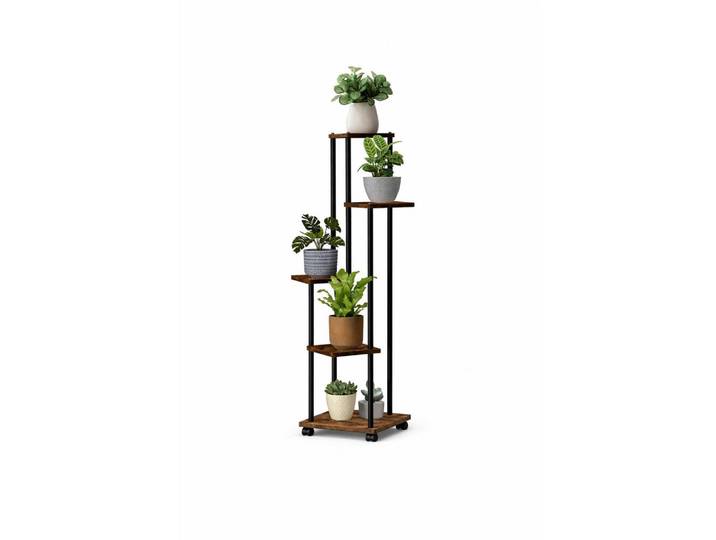 DanDiBo Dandibo Blumentreppe Indoor Metall Schwarz 5 Etagen 96580 Blumenregal Pflanzenständer Modern Blumenständer Design, 30x111x30 cm, Wohnzimmer, Wohnzimmertische, Blumenständer