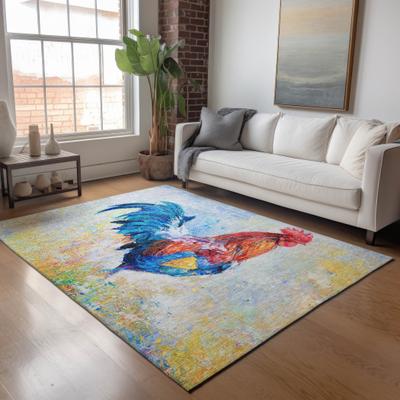 Addison Rugs Premium Washable Super Soft Rooster Farmhouse Mayfield Rug