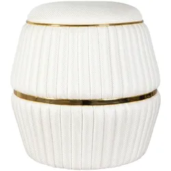 Kayoom Hocker Britteny 220 Elfenbein / Gold