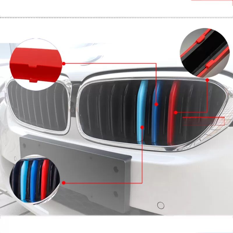 INF Zierclips für Kühlergrill für BMW 5er-Reihe 14–17 (10 Stangen)