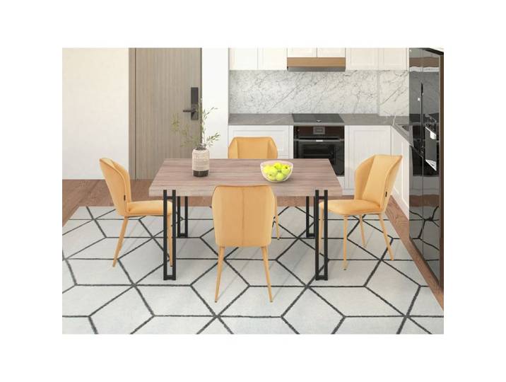 Chaise de salle à manger 2 PK Mustard