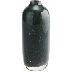 Gift Company Linen Vase Glitzer Bubbles, Schmal, Blumenvase, Tischvase, Dekovase, Glas, Anthrazit, H 19 cm, 1087301019
