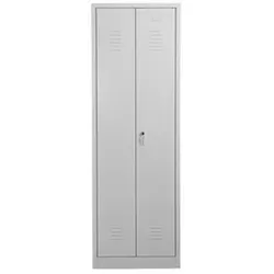 PROREGAL Metallspind Dolphin | HxBxT 180x60x50 cm | Zylindereschloss | Weiß