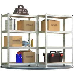 Monzana 2x Schwerlastregal 160x90x40cm 700kg 4 MDF-Platten