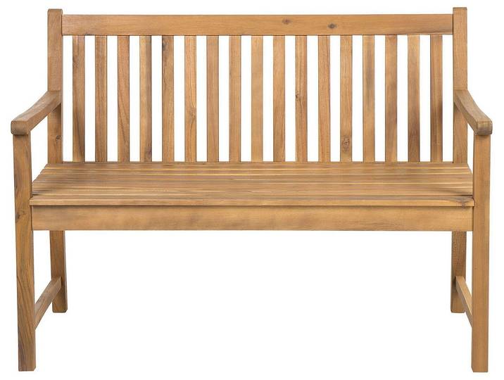 BELIANI Gartenbank hellbraun Akazienholz 120 cm Landhaus Stil