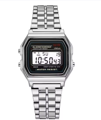 Friendly Fresh Finds Luxury Digital Display Gold Rose Watch For Men And Women Elegant Electronic Timepiece silver