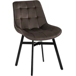 CLP Stuhl Colby Samt   Farbe: braun, Material: Samt