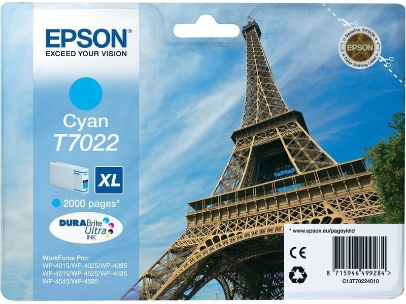 Epson T7022 (C13T70224010) Cartouche d'encre Cyan