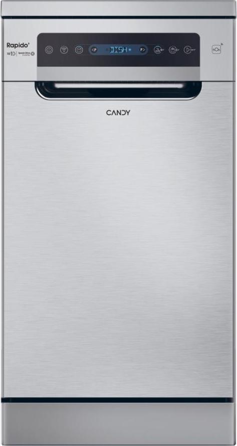 Candy RapidÓ CF0C7SB0FX, Freistehend, Single (45 cm breit), Edelstahl, 2 Korb/Körbe, Korb, 10 Maßgedecke