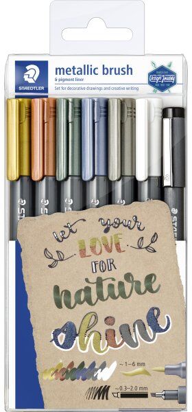 Staedtler Dj Brush+pigment Marker   7 Dele