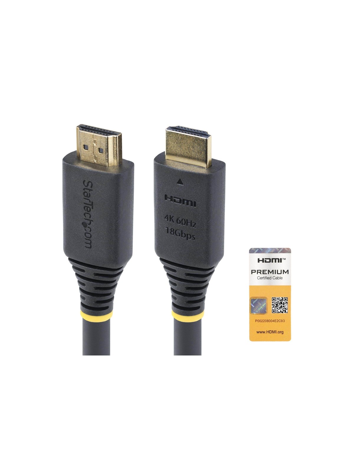 StarTech.com 1.5m (4.9ft) Premium Certified High Speed HDMI Cable 4K60Hz - HDMI cable with Ethernet - 1.5 m