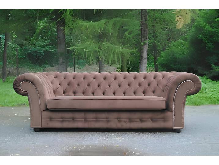 Xlmoebel Chesterfield-Sofa Beiges Stoffsofa im modernen Chesterfield-Stil, Sofa, Hergestellt in Europa