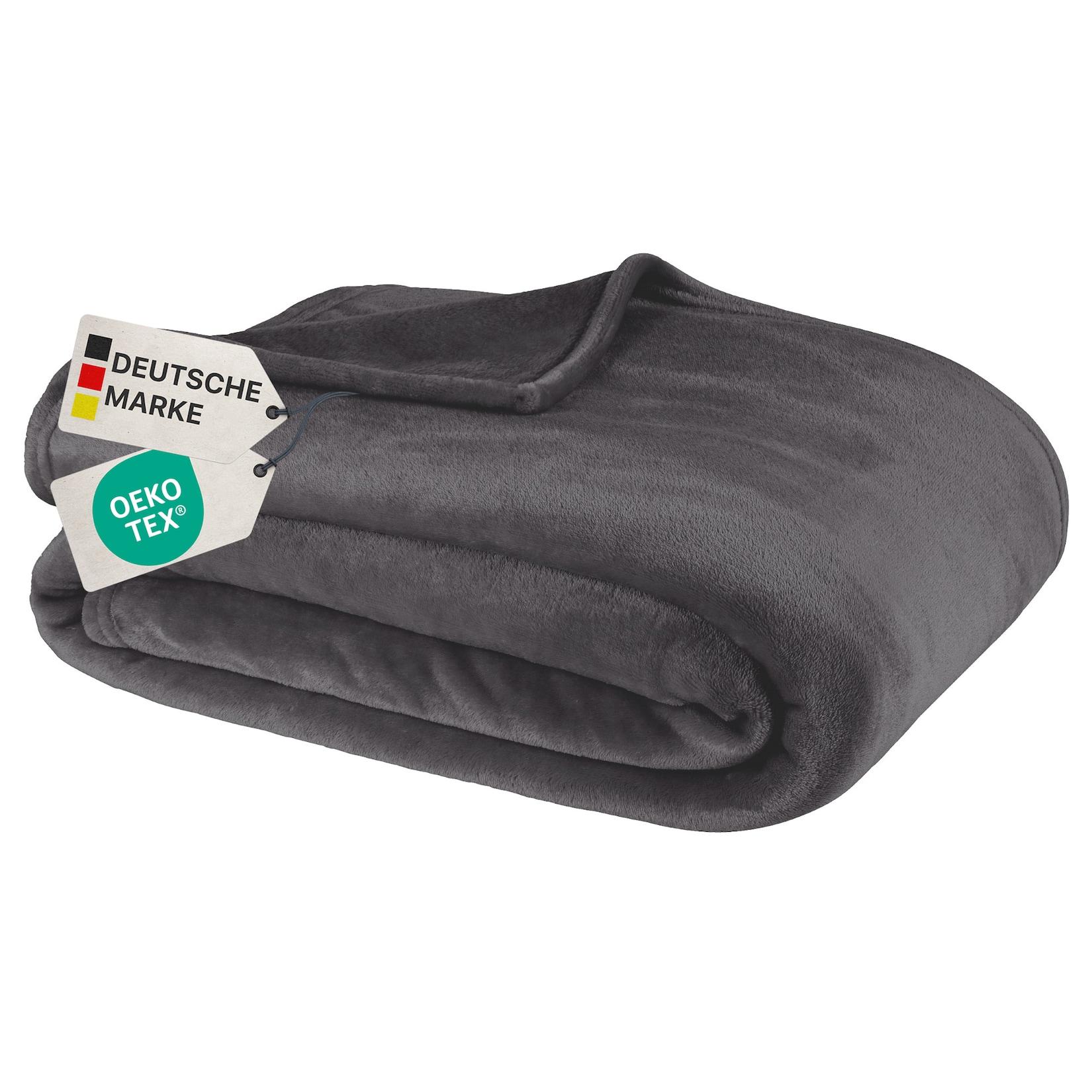 NYVI Kuscheldecke Cashmere Touch - Extra Flauschig - kuschelweiche & warme Sofadecke für Herbst & Winter Farbe:Anthrazit;Größe:150x200 cm