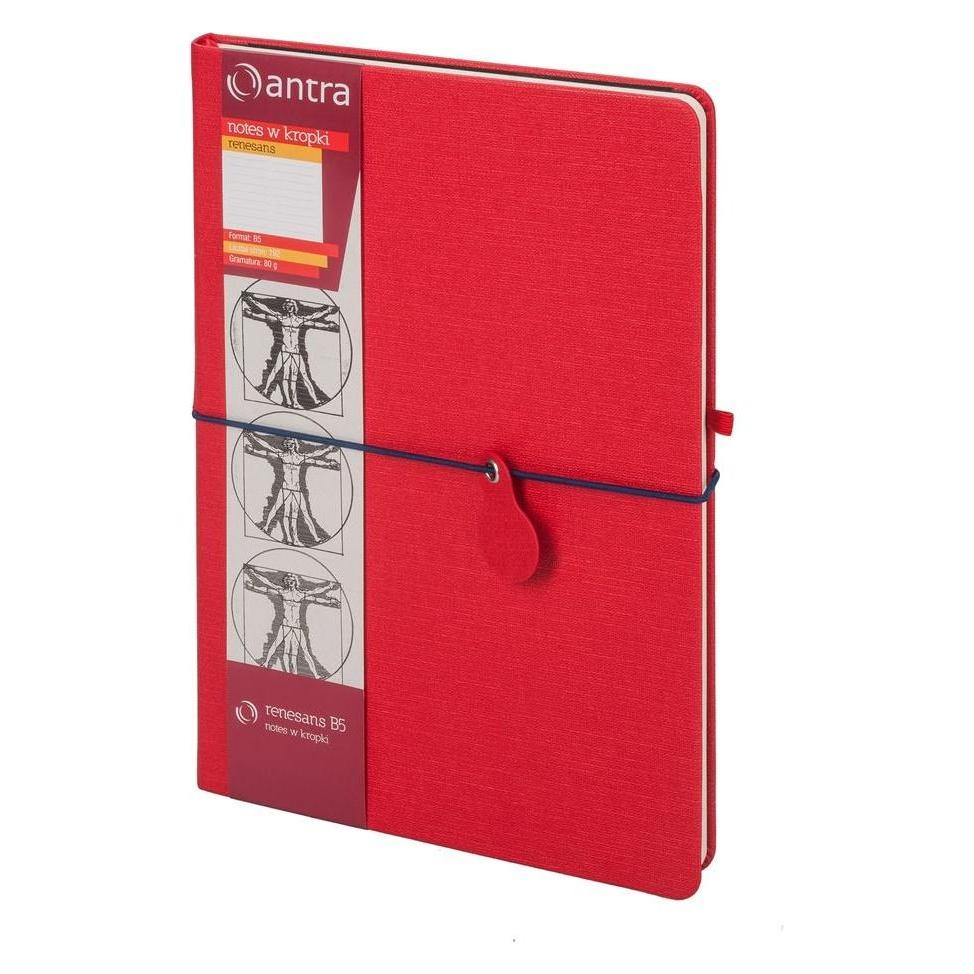 Antrax Notes B5 Dots Raudona Renaissance (B5, Gepunktet, Harter Einband) (280262)