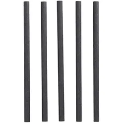 PAPSTAR 100 Shake-Halme Papier Ø 10 mm · 21 cm schwarz (89905, 100 Stück)