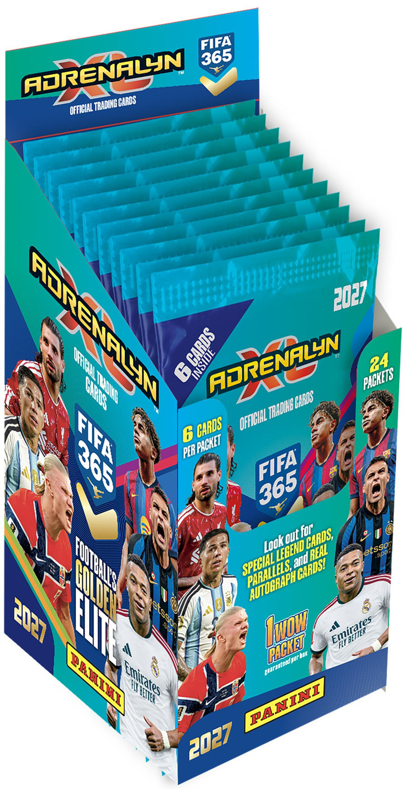 Panini FIFA 365 Adrenalyn XL 2027 Collectiekaarten displayverpakking met 24 stuks