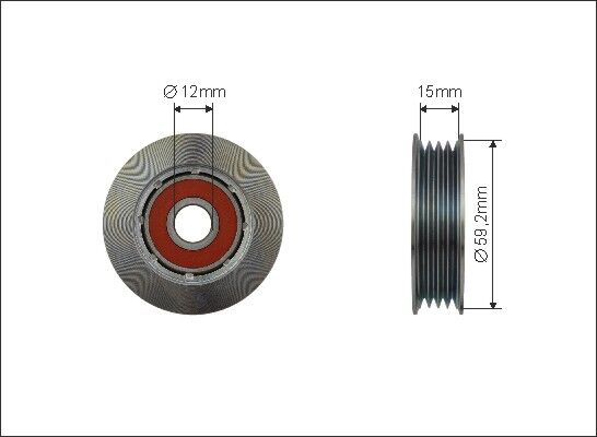 Caffaro Spannrolle, Keilrippenriemen 500506 Für Nissan