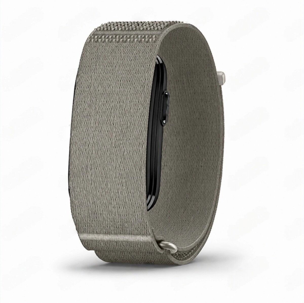 INF Uhrenarmband, kompatibel mit Garmin CIRQA – Twill-gewebtes Nylon mit Klettverschluss, atmungsaktiv, verstellbar, Länge 24cm Grau