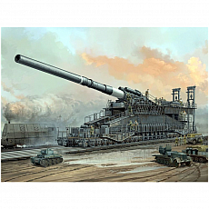 Hobby Boss - German 80cm K(E) Railway Gun Dora - 1:72 - 1767 Teile 309897