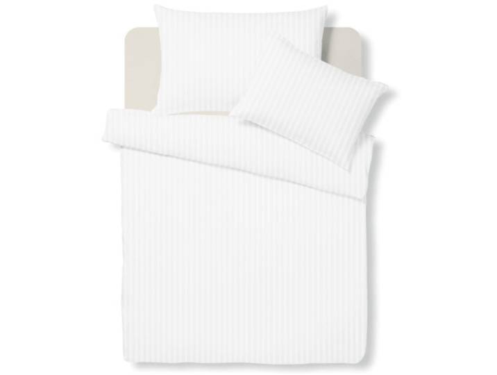 Living Home Bettwäschegarnitur Bio Organic white Baumwolle 160 x 210 50 x 70 cm - Material: Bio Baumwolle - Bettwäschegarnitur