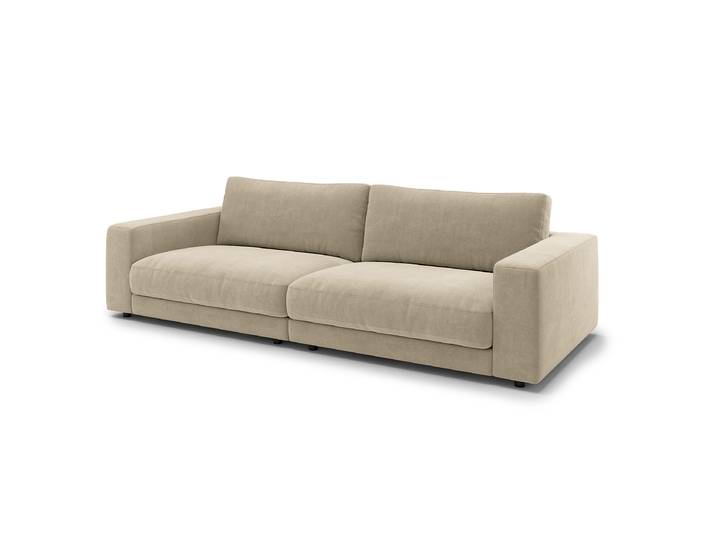 Big-Sofa Beige Webstoff Esila 290 x 86 x 127cm Modern Polyurethanschaum