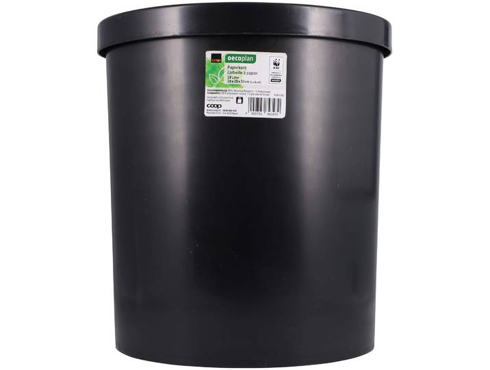 Oecoplan Papierkorb 18 Liter schwarz