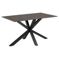 Actona Esstisch Heaven 135 x 80 cm Keramik Schwarz