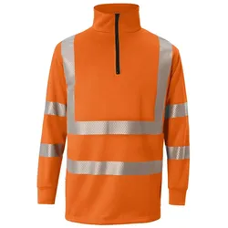 Kübler, Warnweste, Zip-Sweatshirt REFLECTIQ PSA 2 warnorange Form 5146 Grösse L (L)