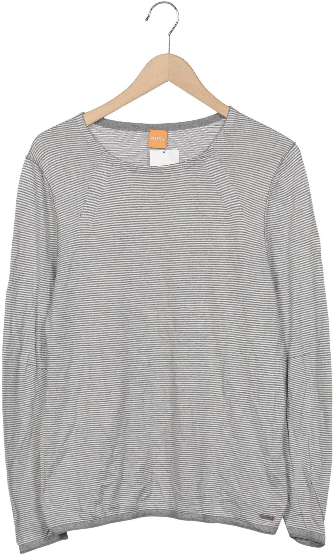 Boss Orange Herren Langarmshirt, Grau, Gr. M, Baumwolle / Viskose / Synthetik / Seide - Second Hand
