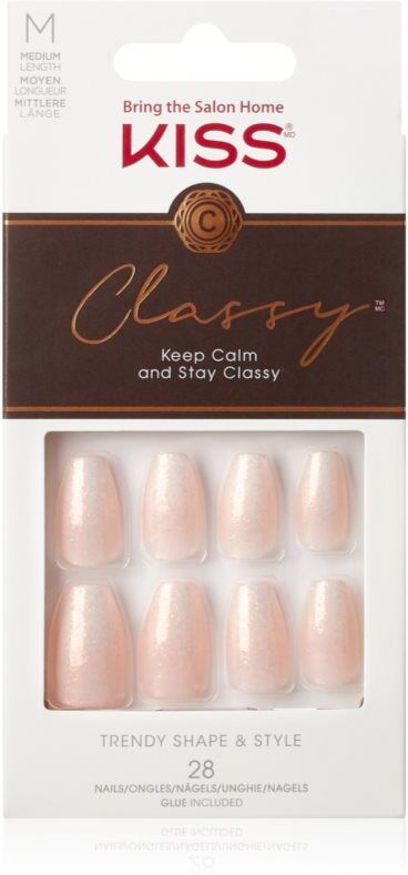Kiss Classy Nails Cozy Meets Cute false nails medium 28 pc