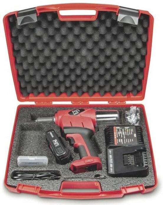 FAR Extra EB500 rivettatrice con valigetta a batteria per rivetti a strappo