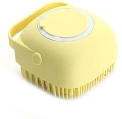 Uplifted Finds Soft Silicone Pet Bathing Brush Massaging Grooming & Cleaning Tool yellow