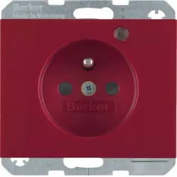 Berker Steckdose Glas rt/gl 6765097015