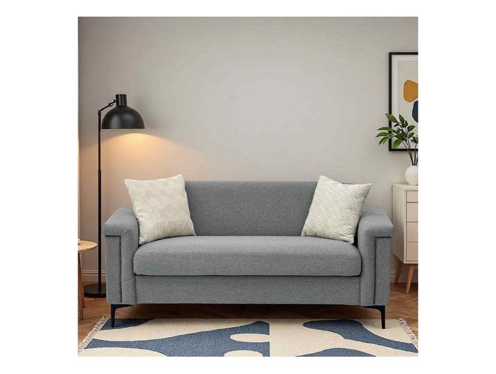 ANYSUN Sofa 2-Sitzer Couch Wohnzimmer Leinenoptik skandinavisch hellgrau, Einzelartikel inkl. Zubehör, 172cm Polstersofa mit Taschenfederkern –für Wohnzimmer Apartments.