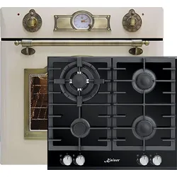 Kaiser  Herd-set / Elektro Einbau Backofen EH 6355 ElfEm 67L + KCG 6380 Gaskochfeld  60cm