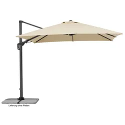 Schneider Schirme Ampelschirm Rhodos Twist Model Polyester Beige Natur 300 x cm